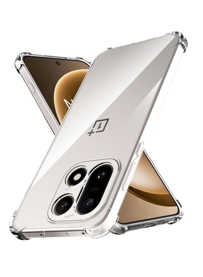 جراب شفاف لهاتف OnePlus 15 5G، مصنوع من مادة TPU الناعمة، خفيف الوزن، يوفر حماية من الصدمات، ومزود بحماية للكاميرا. مصمم خصيصًا لهاتف OnePlus 15 5G. - Image 1